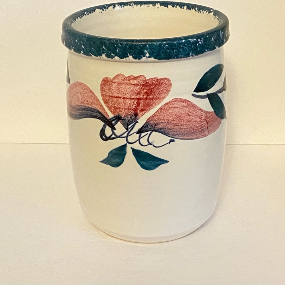 Studio Pottery crock vase utensil holder